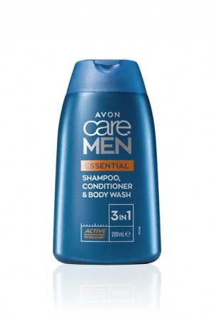 Avon Care Men Essential 3'ü 1 Arada Şampuan, Saç Kremi ve Vücut Şampuanı 200 ml