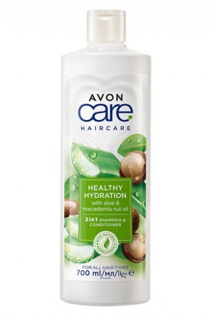 Care Aloe ve Makademya Yağı 2'si 1 Arada Şampuan ve Saç Kremi 700 ml